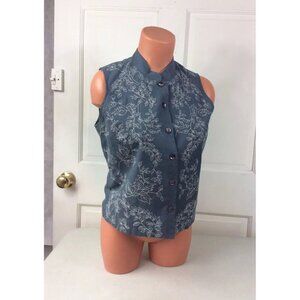 Karavan Floral Blouse Shirt Womens Small